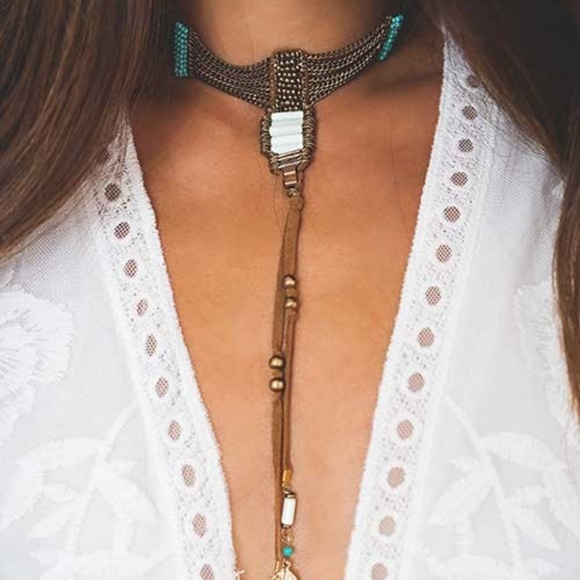 LAST ONE! Boho Layered Drop Choker - Picture 2 of 3